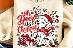 Oh Deer It’s Christmas PNG, Oh Deer It’s Christmas PNG Product Image 3