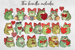 Cute Sassy Frog Girls PNG BUNDLE, Sublimation PNG. Product Image 4