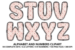 Teddy Bear Girl Alphabet PNG - Letters &amp; Number 300 DPI Product Image 4