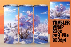 20oz Sublimation Tumbler with Winter Landscape Product Image 1