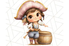 Cartoon Pirate Kids and Animals PNG Clipart for Fun Designs Product Image 4