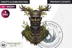 Mystic Mage Portrait Fantasy Sorcerer &amp; Wizard PNG Clipart Product Image 1