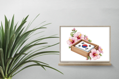Folded Taegeukgi Box Mugunghwa Respectful Display PNG Korean Product Image 2