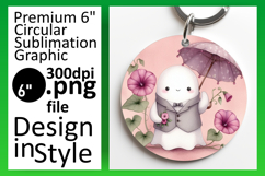 Cute Round Design for Car Coasters , Cute Ghost Product Image 1