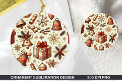 Pattern Stained Glass Ornament PNG, Digital Download File Product Image 1