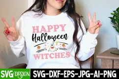 Happy Halloween Witches SVG Cut File,Happy Halloween Witches Product Image 2