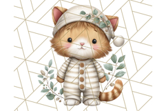 Christmas Pets in Pajamas Clipart PNG, Christmas Png Clipart Product Image 4