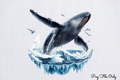 Whales Clipart design PNG Product Image 1