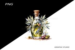 Greece summer clipart, Mediterranean Food Clipart, Olive Product Image 1