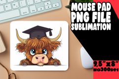 Adorable Peekaboo Cow Mouse Pad Sublimation Product Image 1