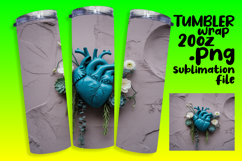 20oz Tumbler Artwork for Every Occasion , 3D Heart Product Image 1