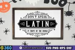 Don't speak latin in front of the books SVG, Vintage SVG Product Image 3