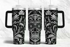 Tumbler laser svg| 40oz Tumbler Mexican Sugar Skull wrap Product Image 1