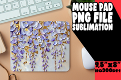 CHEERFUL MOUSE PAD INSPIRATIONAL PNG, 3D Flower Product Image 1
