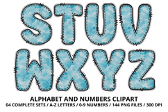 Blue Baby Shower Alphabet Clipart PNG 300 DPI Product Image 4