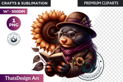 Enchanted Woodland Animal &amp; Sunflower Clipart PNG Product Image 1