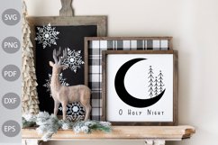O Holy Night SVG Cut Files - Christmas Quote SVG Design Product Image 3
