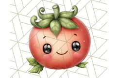 Fruit Doodles Clipart, Cute Cartoon Fruit PNG, Kawaii Food Product Image 4