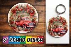 Winter Holiday Charm Sublimation Circle Product Image 1
