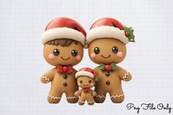 Watercolor Christmas Gingerbread Man Clipart PNG Product Image 1