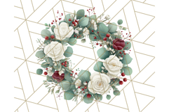 Christmas Wreath Clipart, Holiday Greenery PNG Illustrations Product Image 4