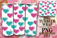 Love and Hearts Sublimation Tumbler Art Product Image 1