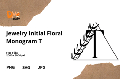 Jewelry Initial Floral Monogram Product Image 1