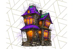 Haunted Houses Clipart PNG, Spooky Halloween Homes Product Image 4