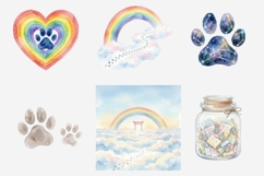 Pet Memorial Rainbow Bridge Clipart Bundle | 70 PNG Files Product Image 5