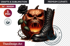 Halloween Character Boots - Spooky Gothic Clipart PNG Product Image 1