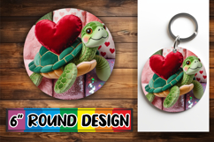 Sweet Round Ornaments Design, Valenines Animals Product Image 1