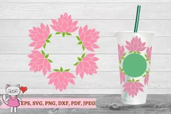 lotus svg, lotus yoga svg for Full Wrap Venti Cold Cup 24 oz Product Image 2