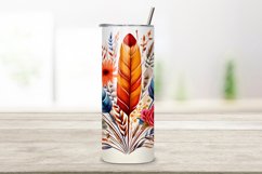 Boho Floral Seamless Tumbler Wrap | Sublimation PNG design Product Image 2