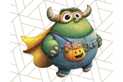 Monster Kids Clipart PNG, Cute Halloween Costume Art Product Image 4