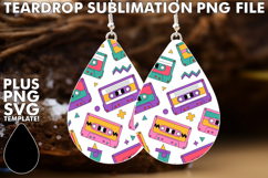 Colorful Teardrop Earrings Gift, Funky Pattern Product Image 1