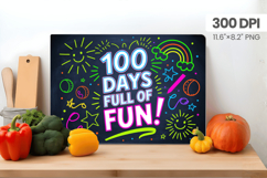 100 days of school Cutting Board PNG Design, Teacher PNG Product Image 1