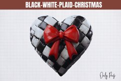 Black-White-Plaid-Christmas Sublimation Product Image 1