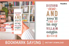 Bookmark Saying SVG | Funny Book Lovers - Disturb Me Product Image 1