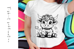 Highland Cow SVG Design for T-Shirts and Mugs Product Image 1