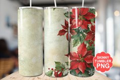 Christmas Flowers Tumbler | Christmas Tumbler Wrap Product Image 1