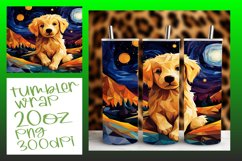 Colorful Abstract Dog Tumbler Wrap - Sublimation Product Image 1