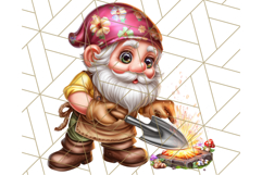 Gnomes at Work Clipart PNG, Cute Gnomes PNG Illustration Product Image 4