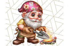Gnomes at Work Clipart PNG, Cute Gnomes PNG Illustration Product Image 4