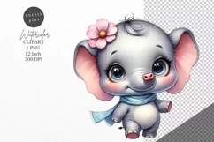 Elephant clipart, Animals clipart, Safari clipart Product Image 1