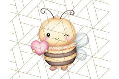 Adorable Bee Clipart PNG, Cute Bees and Accessories PNG Product Image 4