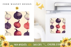 Cartoon Onion Magnet, Vegetables Magnet Template Product Image 1