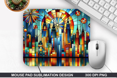 Fireworks Mouse Pad Sublimation, 4th Of July Mouse Pad PNG Product Image 1