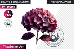 Moody Rose Gold &amp; Mauve Flowers PNG, Dark Romance Clipart Product Image 1