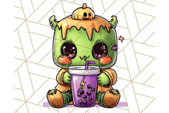 Monster Café Halloween PNG Clipart, Coffee Holiday Clip Art Product Image 4
