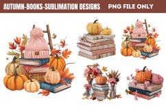 Autumn Books Sublimation Clipart PNG Product Image 1